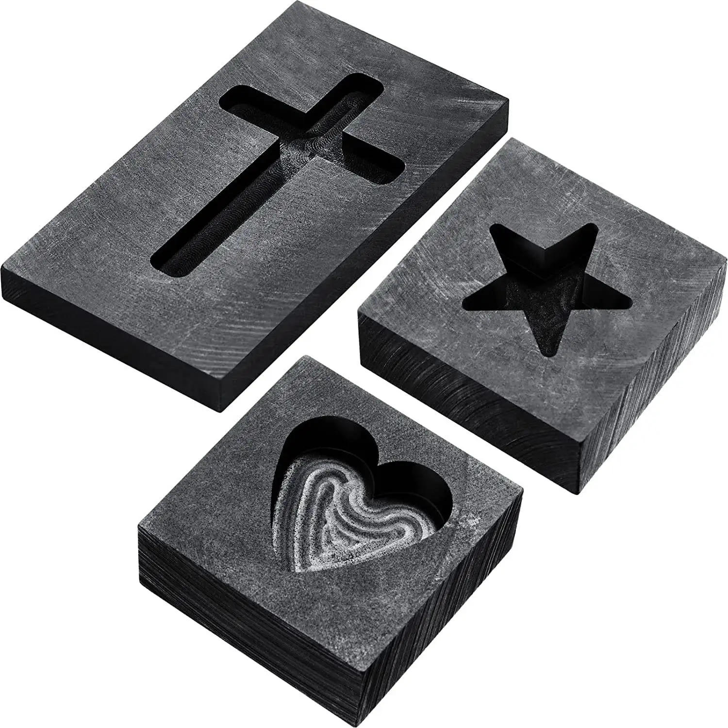 3 Pcs Heart Star Casting Ingot Mold Metal Refining Melting Casting Mould for Smelting Gold Silver
3 Pcs Heart Star Casting Ingot Mold Metal Refining Melting Casting Mould for Smelting Gold Silver