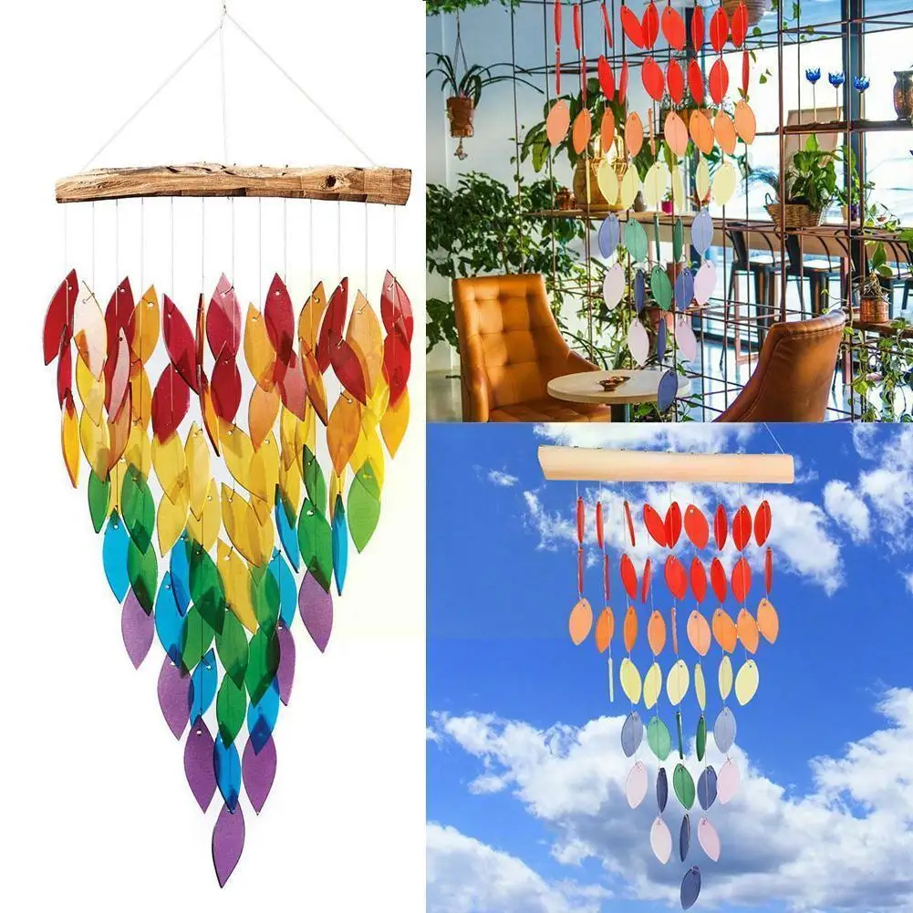 Colorful Maple Leaf Plexiglas Wind Chimes Home Decoration Rainbow Pattern Design Suitable For Garden Interior Patio Decorat X2D9
Colorful Maple Leaf Plexiglas Wind Chimes Home Decoration Rainbow Pattern Design Suitable For Garden Interior Patio Decorat X2D9