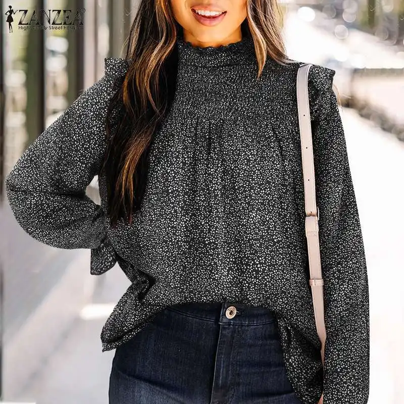 2022 ZANZEA Women Spring Long Sleeve Blouse Turtleneck Floral printed Blusas All-Match Loose Casual Fashion Elegant Holiday Top
2022 ZANZEA Women Spring Long Sleeve Blouse Turtleneck Floral printed Blusas All-Match Loose Casual Fashion Elegant Holiday Top