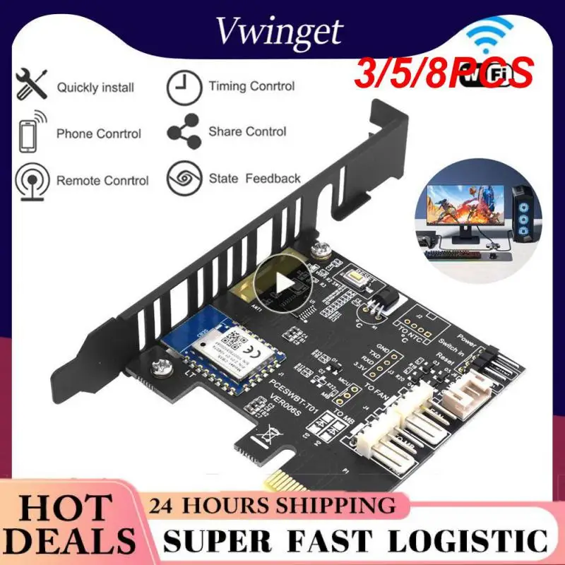 3/5/8PCS Tuya Wifi Pc Power Button Reset Switch 1x Pcie Card App Remote Control Power Reset Switch Support Alexa Google Home
3/5/8PCS Tuya Wifi Pc Power Button Reset Switch 1x Pcie Card App Remote Control Power Reset Switch Support Alexa Google Home