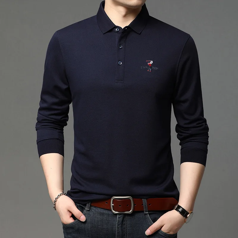 Quality Embroidered Cotton Polo Shirt Men's Long Sleeved Spring And Autumn Korean Casual Trend Polo Collar Long Sleeved T-shirt
Quality Embroidered Cotton Polo Shirt Men's Long Sleeved Spring And Autumn Korean Casual Trend Polo Collar Long Sleeved T-shirt