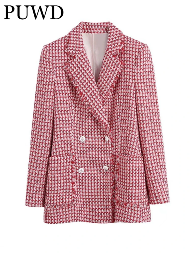 PUWD Women V Neck Slim Long Sleeve Blazer 2022 Spring Fashion Ladies High Street Casual Blazer Female Texture Vintage Blazer
PUWD Women V Neck Slim Long Sleeve Blazer 2022 Spring Fashion Ladies High Street Casual Blazer Female Texture Vintage Blazer