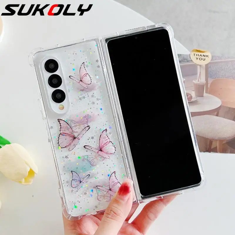 Colorful Butterfly Clear Epoxy Folding Case For Samsung Galaxy Z Fold 4 Fold 3 5G Shockproof Cover For Samsung Z Fold4 Fold3
Colorful Butterfly Clear Epoxy Folding Case For Samsung Galaxy Z Fold 4 Fold 3 5G Shockproof Cover For Samsung Z Fold4 Fold3