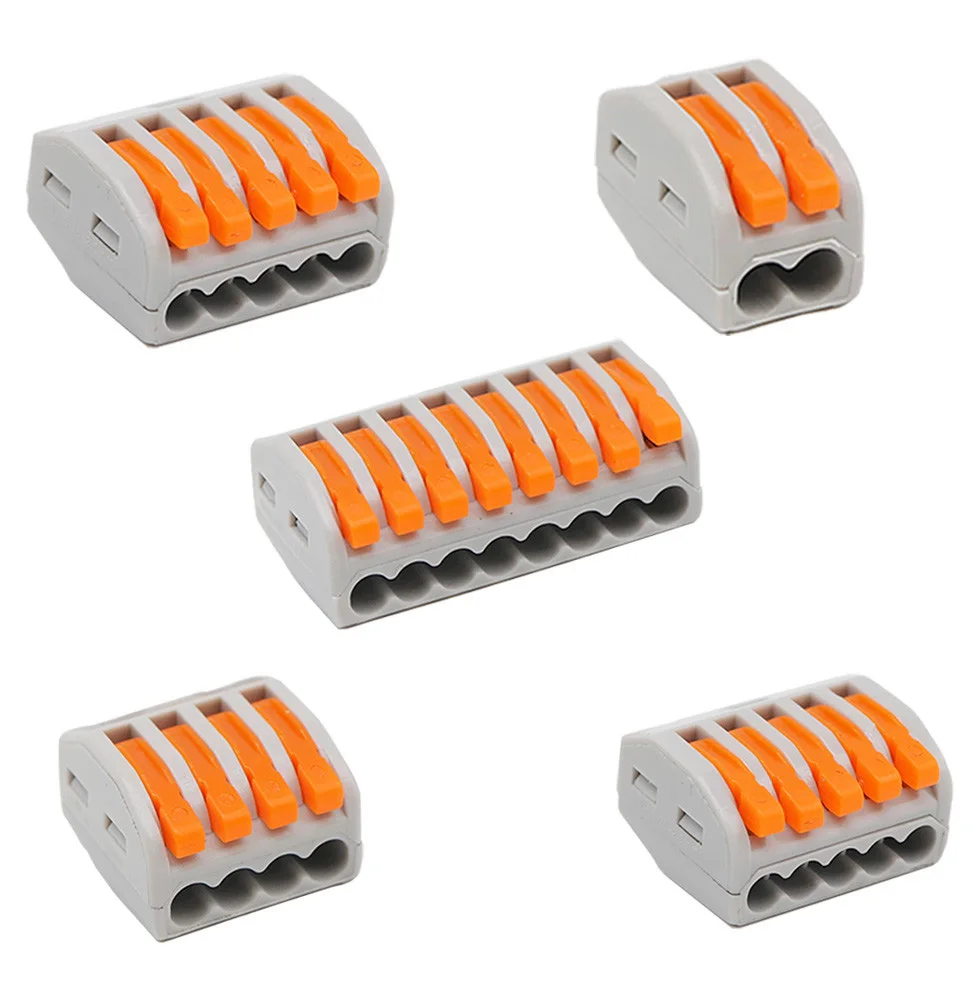 10/30 /50/100pcs universal cable and wire connector 222 fast household compact wire connection push in terminal block 2-8 pin
10/30 /50/100pcs universal cable and wire connector 222 fast household compact wire connection push in terminal block 2-8 pin