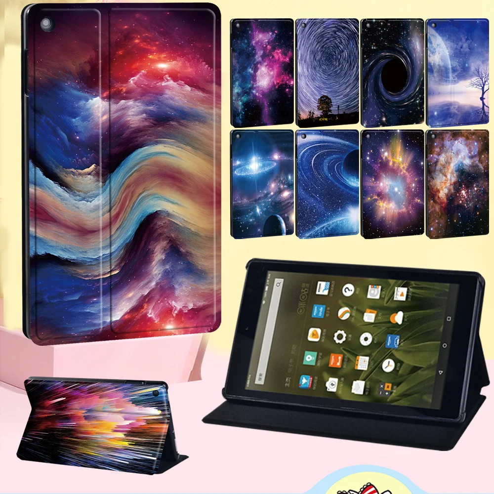 Tablet Cover Case for Fire HD 8 Plus 2020/HD 8 (6th/7th/8th Gen)/Fire 7/HD 10(5th/7th/9th Gen) Dust-proof Space Pattern Shell 
Tablet Cover Case for Fire HD 8 Plus 2020/HD 8 (6th/7th/8th Gen)/Fire 7/HD 10(5th/7th/9th Gen) Dust-proof Space Pattern Shell