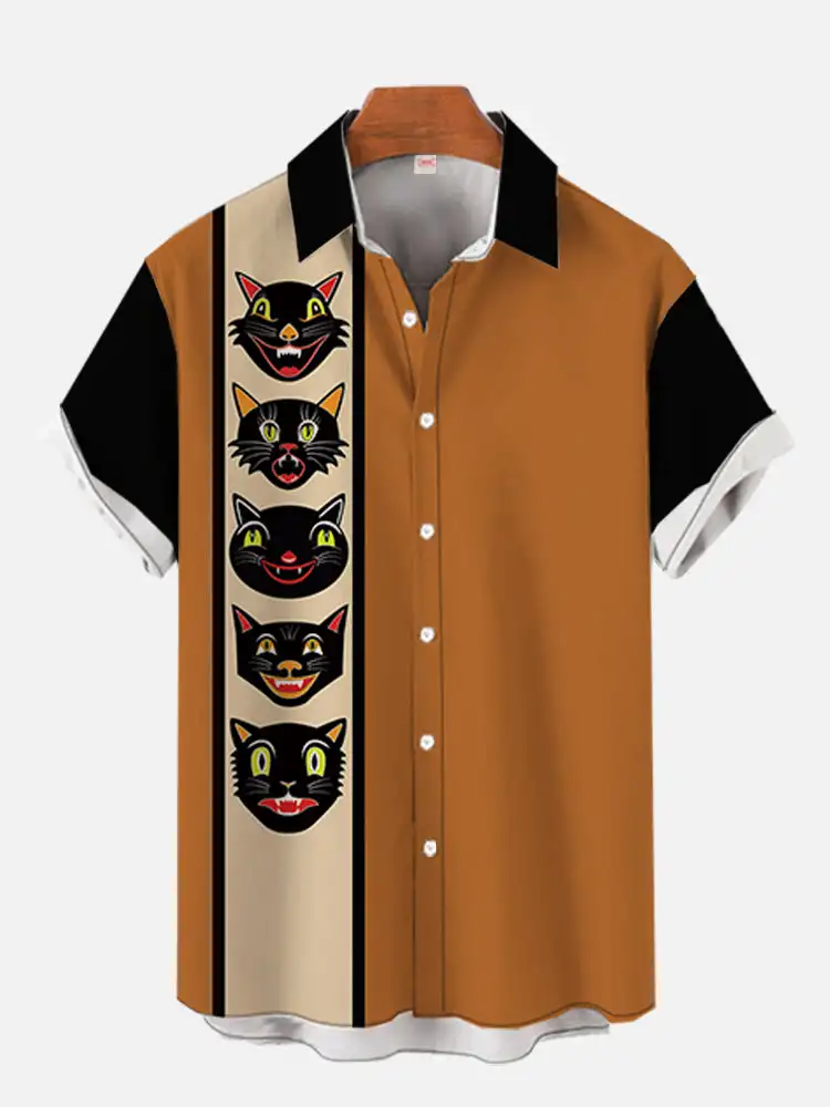Men's Button Cat Element Shirts Hawaii Beach Shirt New 3D Digital Print Shirt Trend Short Sleeve Shirts Men's Casual Shirts
Men's Button Cat Element Shirts Hawaii Beach Shirt New 3D Digital Print Shirt Trend Short Sleeve Shirts Men's Casual Shirts