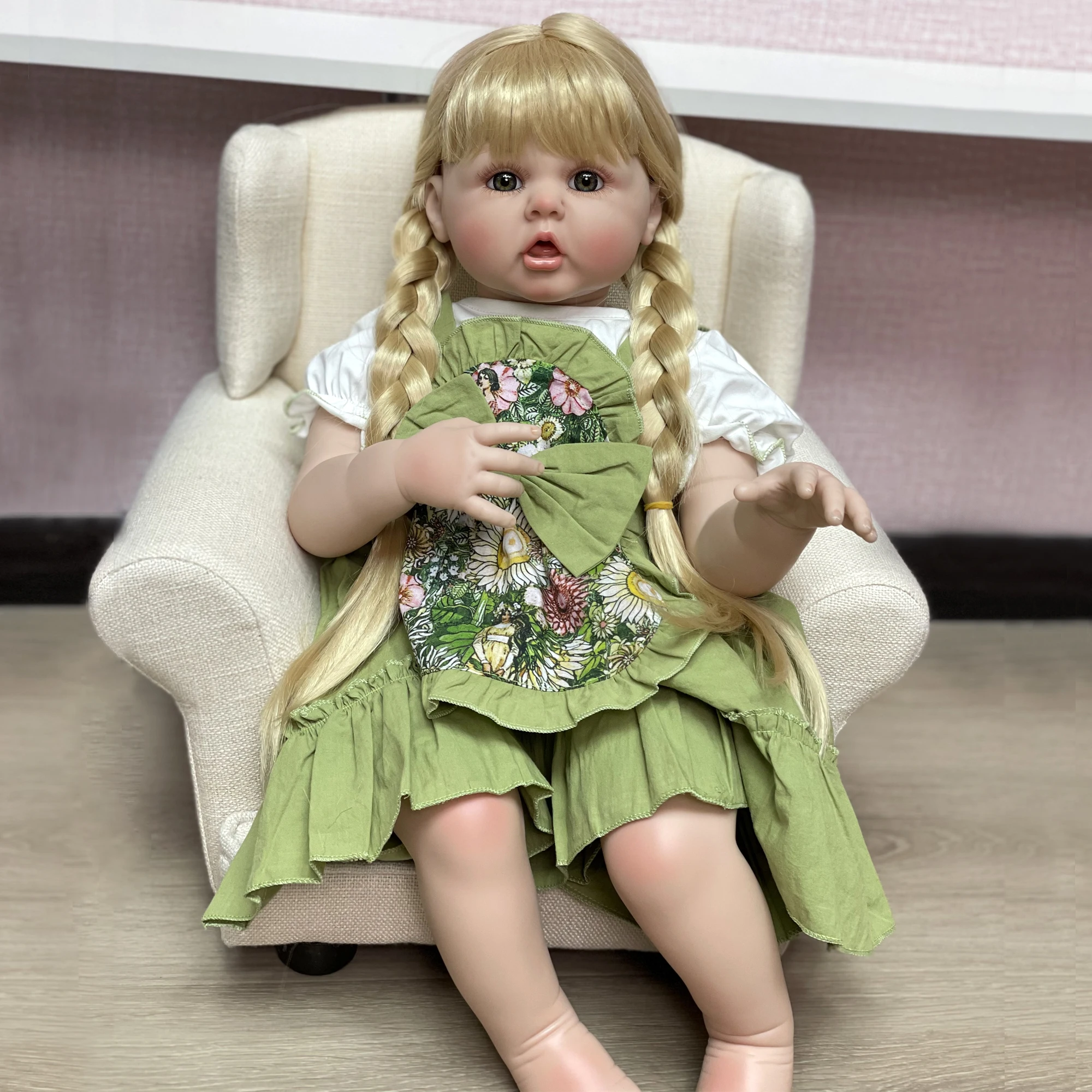 Bebe Reborn 60CM Dolls Xiaofang Handmade Painted Lifelike Baby Reborn Doll With Long Blonde Hair Soft Vinyl Silicone Toys Muñeca
Bebe Reborn 60CM Dolls Xiaofang Handmade Painted Lifelike Baby Reborn Doll With Long Blonde Hair Soft Vinyl Silicone Toys Muñeca