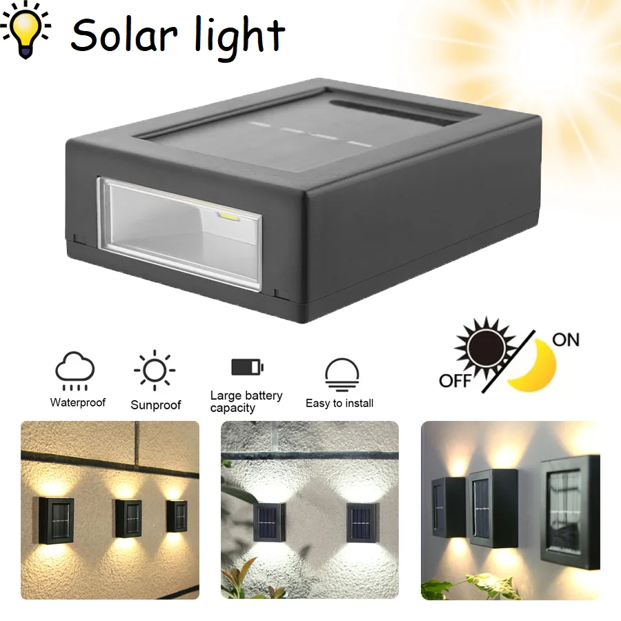 2Pcs Solar Street Lights ABS PC IP65 Wateproof Solar Light Black Modern Outdoor for Garden Decor Street Garden Patio Path Yard
2Pcs Solar Street Lights ABS PC IP65 Wateproof Solar Light Black Modern Outdoor for Garden Decor Street Garden Patio Path Yard