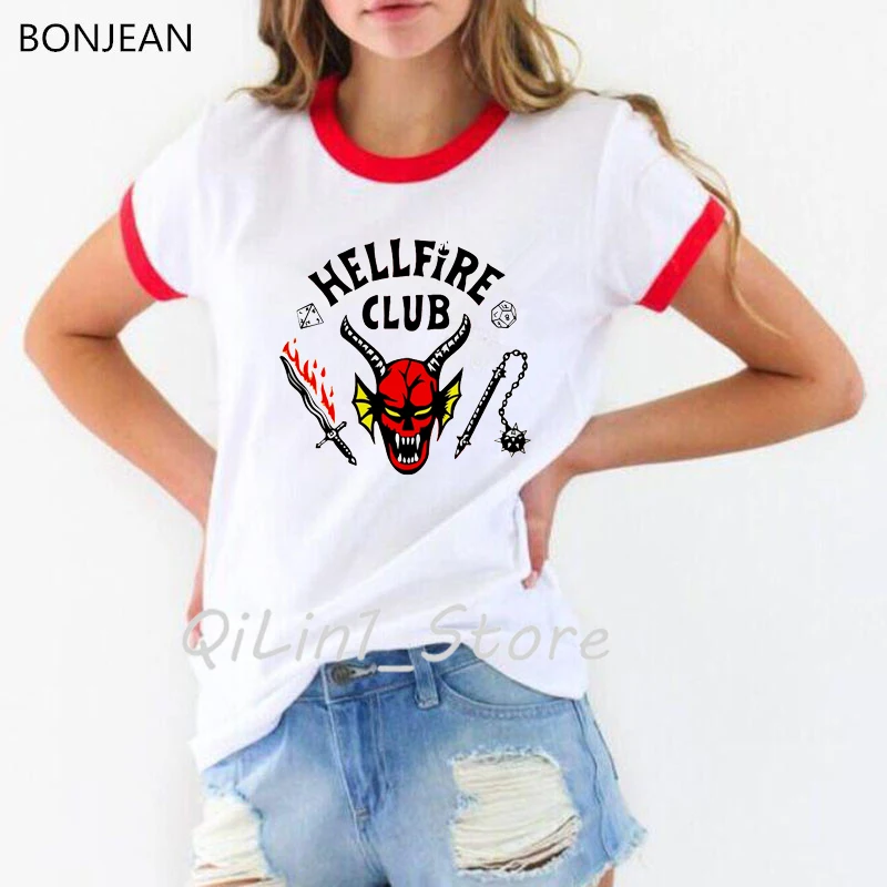 Tee shirt femme Stranger Things 3 T Shirt Letters Print Tshirt Funny Graphic T Shirts White Round Neck T-Shirt Top Drop Shipping
Tee shirt femme Stranger Things 3 T Shirt Letters Print Tshirt Funny Graphic T Shirts White Round Neck T-Shirt Top Drop Shipping