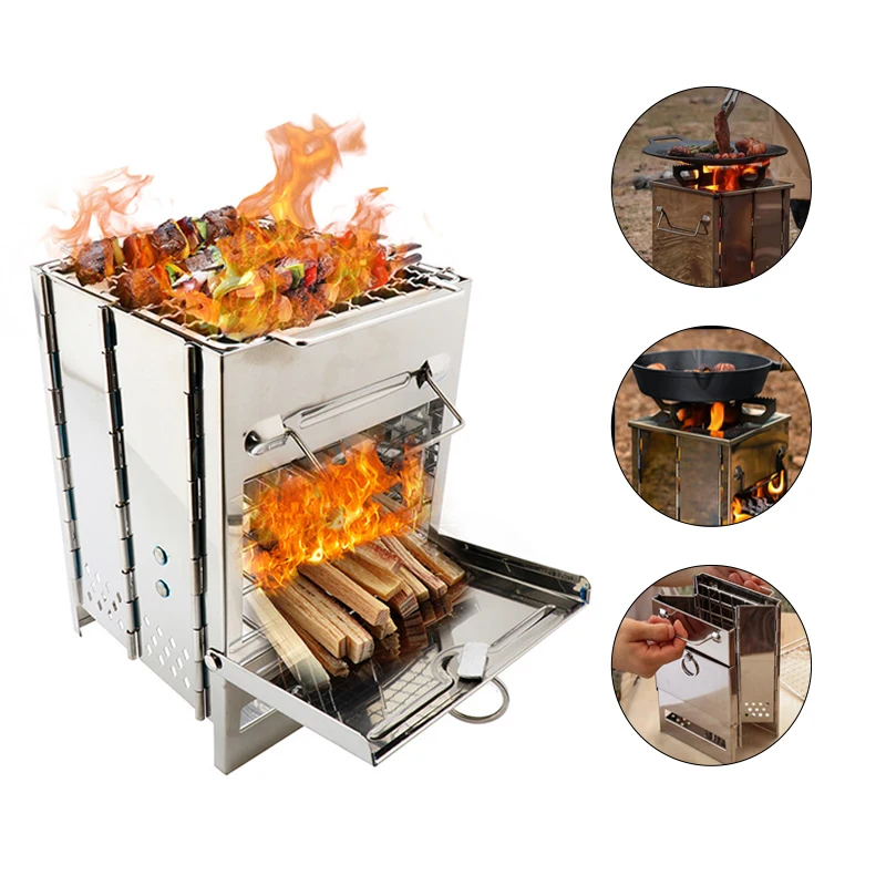 Outdoors Grill Stainless Steel Barbecue Grill with Carry Bag Portable Foldable Mini Charcoal Grill bbq Tool for Camping Cooking
Outdoors Grill Stainless Steel Barbecue Grill with Carry Bag Portable Foldable Mini Charcoal Grill bbq Tool for Camping Cooking