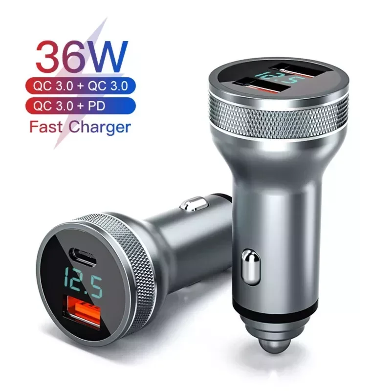 Car Charger 12 11 36W Quick Charge 3.0 Fast Charging Charger Auto Type C QC PD 3.0 Mobile Phone Charge
Car Charger 12 11 36W Quick Charge 3.0 Fast Charging Charger Auto Type C QC PD 3.0 Mobile Phone Charge