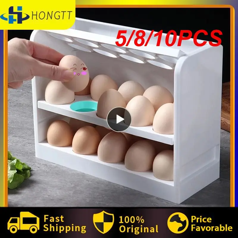 5/8/10PCS Fridge Eggs Organizer Container New 30 Grids Egg Shelf Space-saving Rotating Eggs Holder Refrigerator Container Case
5/8/10PCS Fridge Eggs Organizer Container New 30 Grids Egg Shelf Space-saving Rotating Eggs Holder Refrigerator Container Case