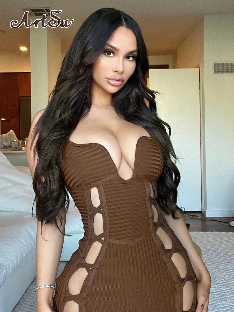 ArtsuFashion Hollow Out Cut Out Sexy Bodycon Dress for Women Elegant Sleeveless Backless Bandage Midi Dresses Clothes
ArtsuFashion Hollow Out Cut Out Sexy Bodycon Dress for Women Elegant Sleeveless Backless Bandage Midi Dresses Clothes
