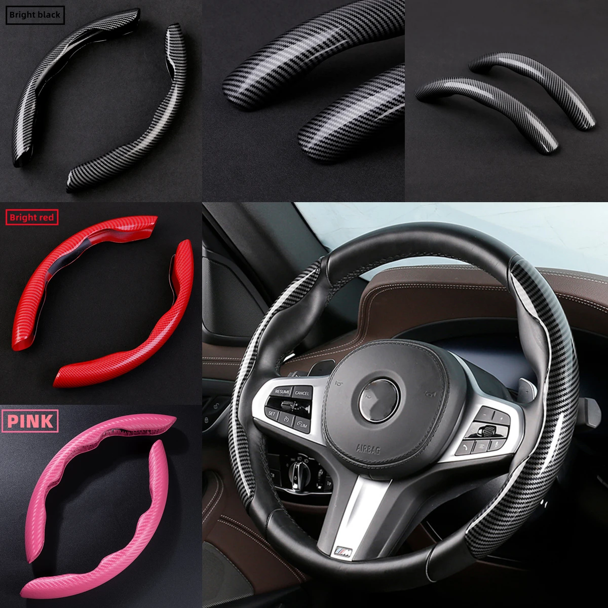 Car Steering Wheel Cover Breathable Anti Slip Leather Steering Covers For 37-38cm Auto Decoration Carbon Fiber Car modification
Car Steering Wheel Cover Breathable Anti Slip Leather Steering Covers For 37-38cm Auto Decoration Carbon Fiber Car modification