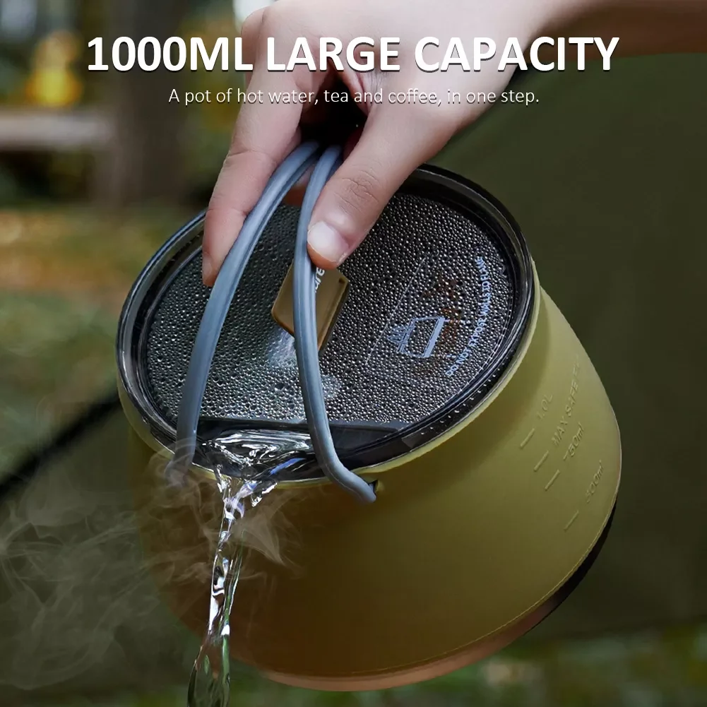 1000ML Silicone Folding Kettle Portable Camping Boiling Water Pot with Handle Tea Coffee Cooker for Camping Travel
1000ML Silicone Folding Kettle Portable Camping Boiling Water Pot with Handle Tea Coffee Cooker for Camping Travel
