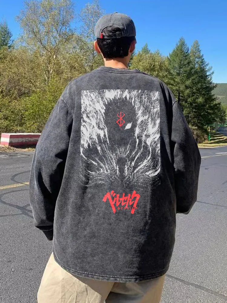 Anime T-shirts y2k Cotton Summer Long sleeved Women Men Harajuku Tops Tees Berserk Guts Griffith Print Streetwear Hip Hop Tshirt
Anime T-shirts y2k Cotton Summer Long sleeved Women Men Harajuku Tops Tees Berserk Guts Griffith Print Streetwear Hip Hop Tshirt