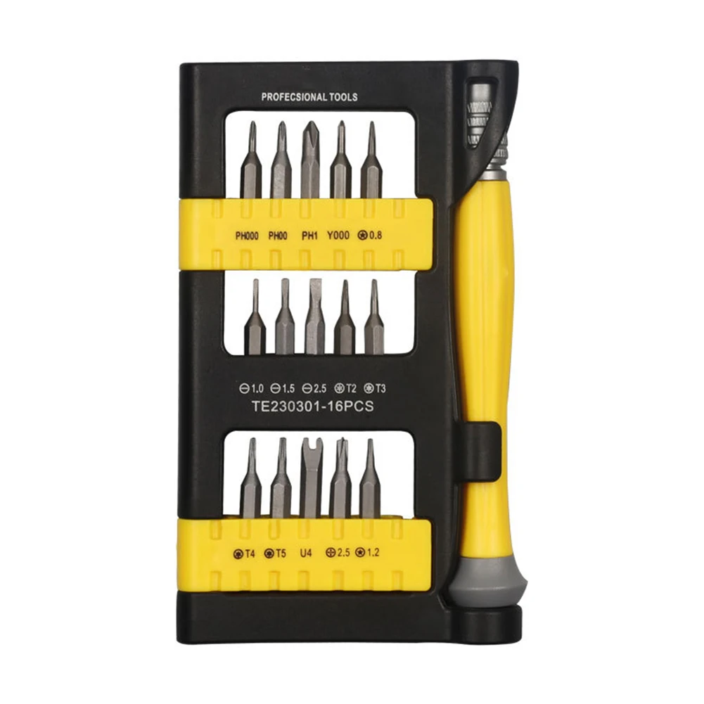 16 In 1 Magnetic Precision Slotted Cross Screwdriver Bits Torx Star Screw Driver Repair For Phone Laptop Non-slip Hand Tool A50
16 In 1 Magnetic Precision Slotted Cross Screwdriver Bits Torx Star Screw Driver Repair For Phone Laptop Non-slip Hand Tool A50