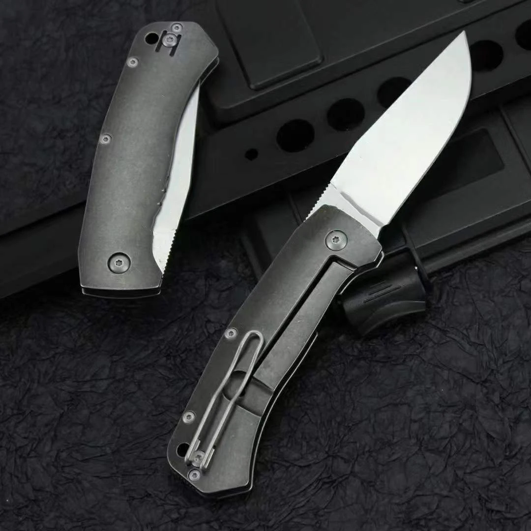 Titanium Alloy Handle Tactical Folding Knife High Quality D2 Blade Outdoor Hunting Survival Pocket EDC Tool
Titanium Alloy Handle Tactical Folding Knife High Quality D2 Blade Outdoor Hunting Survival Pocket EDC Tool