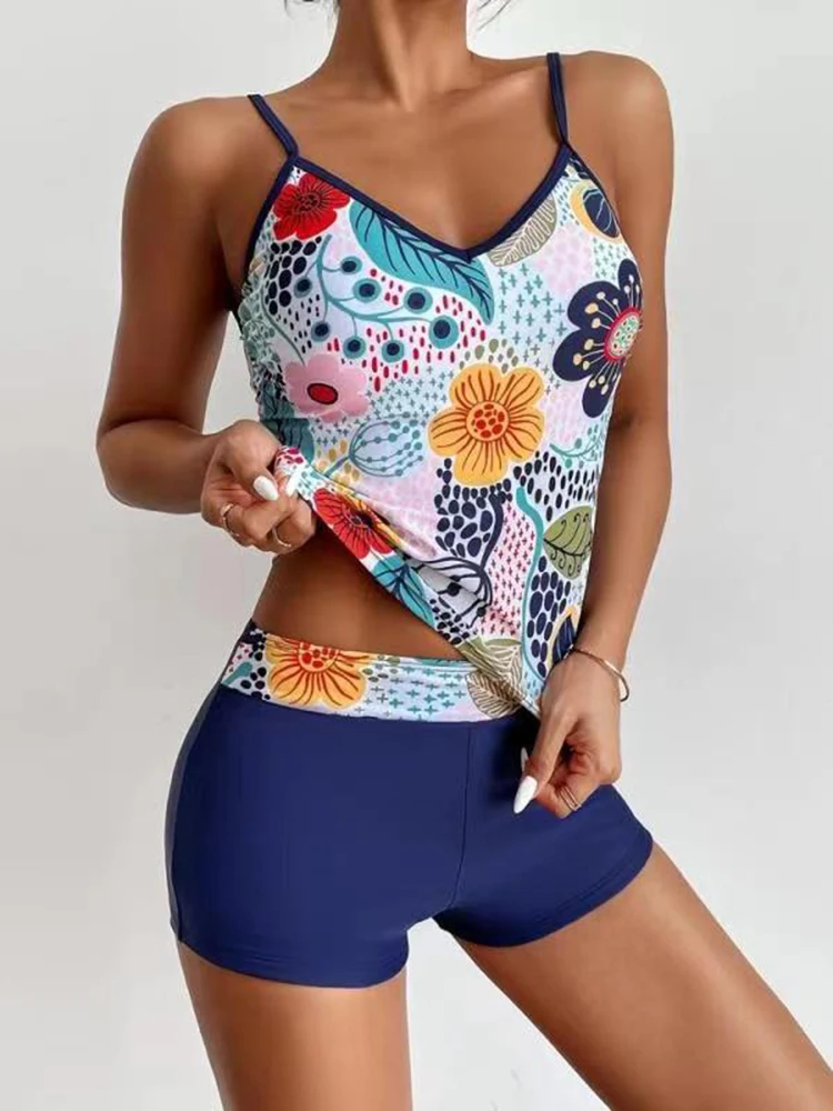 Two Piece Bikini Set Swimsuit Camisole Tops And Shorts Bathing Suit Summer New Floral Print Sexy Beachwear Biquini Swimwear 2022
Two Piece Bikini Set Swimsuit Camisole Tops And Shorts Bathing Suit Summer New Floral Print Sexy Beachwear Biquini Swimwear 2022
