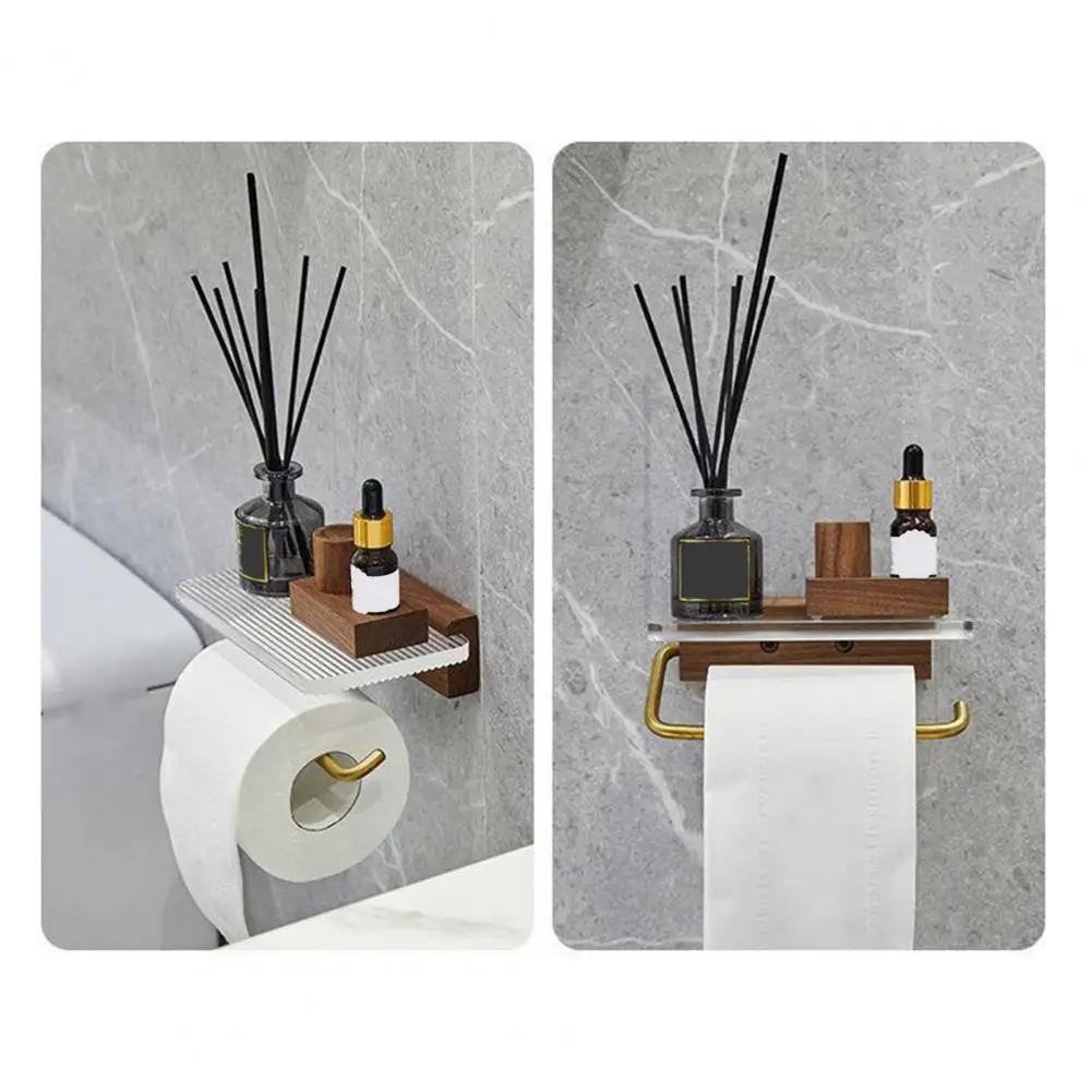 

Прочный держатель для бумаги с нагрузкой, современный акриловый настенный органайзер для полотенец и туалетной бумаги, многофункциональная стойка для хранения в ванной комнате