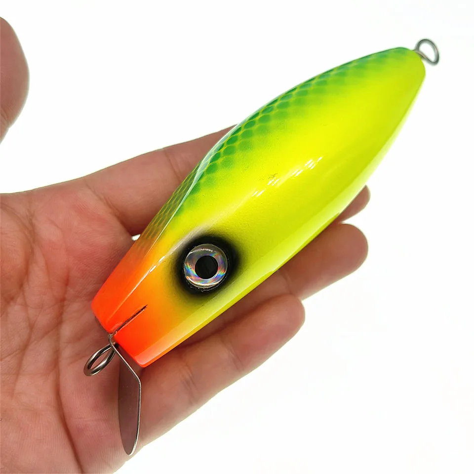 SWOLFY Saltwater Wooden Fishing Lure12.5cm 50g Top Water Minnow Artificial Bait For Beach Fishing Ocean Fishing
SWOLFY Saltwater Wooden Fishing Lure12.5cm 50g Top Water Minnow Artificial Bait For Beach Fishing Ocean Fishing