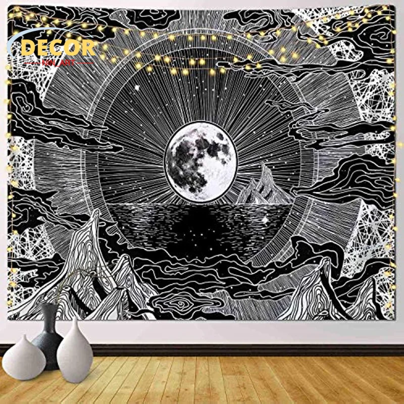 Moon Tapestry for Bedroom Black and White Tapestries Kitchen Toilet Living Room Dormitory Corridor Furniture Art Decorative
Moon Tapestry for Bedroom Black and White Tapestries Kitchen Toilet Living Room Dormitory Corridor Furniture Art Decorative