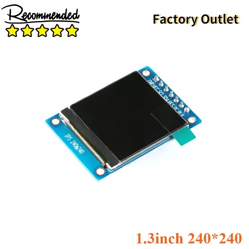 TFT Display 1.3 inch LCD Display Module HD IPS RGB Colorful LCD Screen Module 7pin 240*240 ST7789 Drive IC for Arduino
TFT Display 1.3 inch LCD Display Module HD IPS RGB Colorful LCD Screen Module 7pin 240*240 ST7789 Drive IC for Arduino