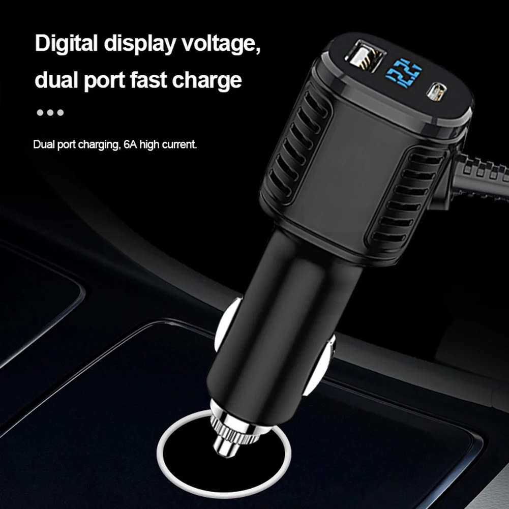 QC3.0 Car Charger Fast Charging With 3.5 Meters Cable USB GPS PD Tachograph Car Charger Lighter Auto Electronics Accessories
QC3.0 Car Charger Fast Charging With 3.5 Meters Cable USB GPS PD Tachograph Car Charger Lighter Auto Electronics Accessories