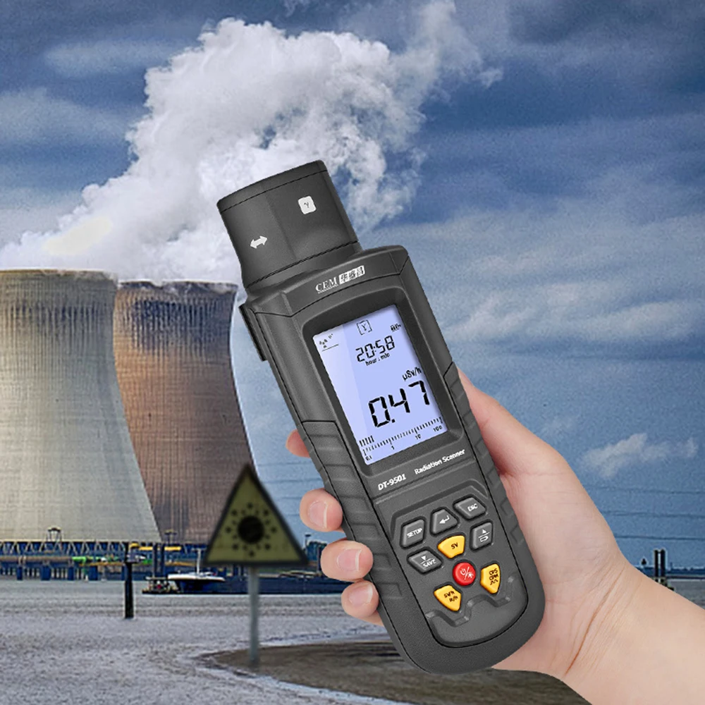 CEM DT-9501 Multifunctional Digital Radiation Scanner Reactor Geiger Counter Radiation Detector α β γ X-ray Detecting Instrument
CEM DT-9501 Multifunctional Digital Radiation Scanner Reactor Geiger Counter Radiation Detector α β γ X-ray Detecting Instrument