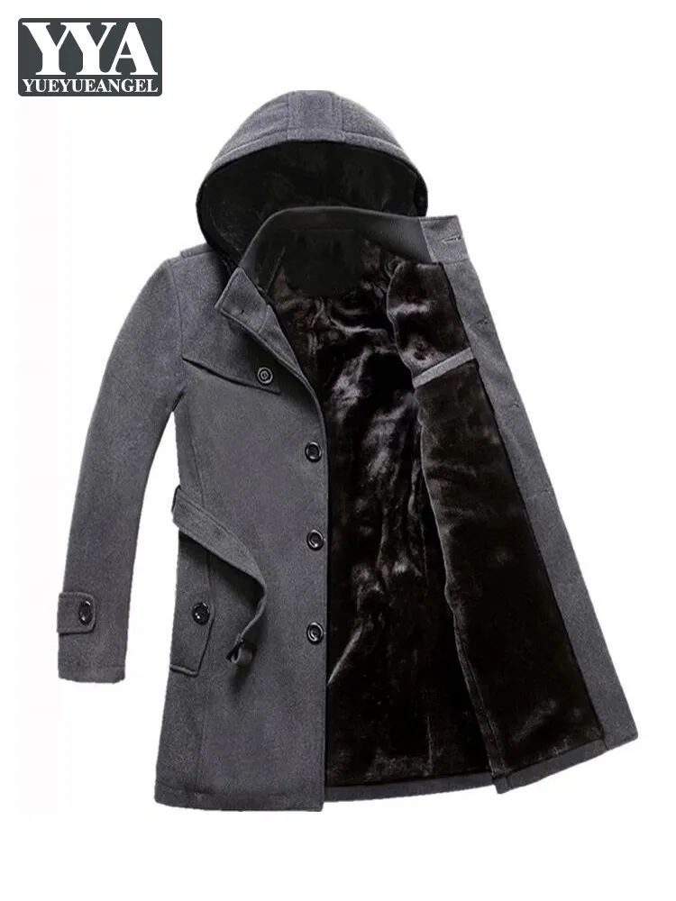 Зимнее Мужское пальто средней длины с флисовой подкладкой, шерстяное пальто средней длины с капюшоном, сохраняющее тепло, однобортное Смешанное шерстяное пальто, размеры до 6XL
Зимнее Мужское пальто средней длины с флисовой подкладкой, шерстяное пальто средней длины с капюшоном, сохраняющее тепло, однобортное Смешанное шерстяное пальто, размеры до 6XL