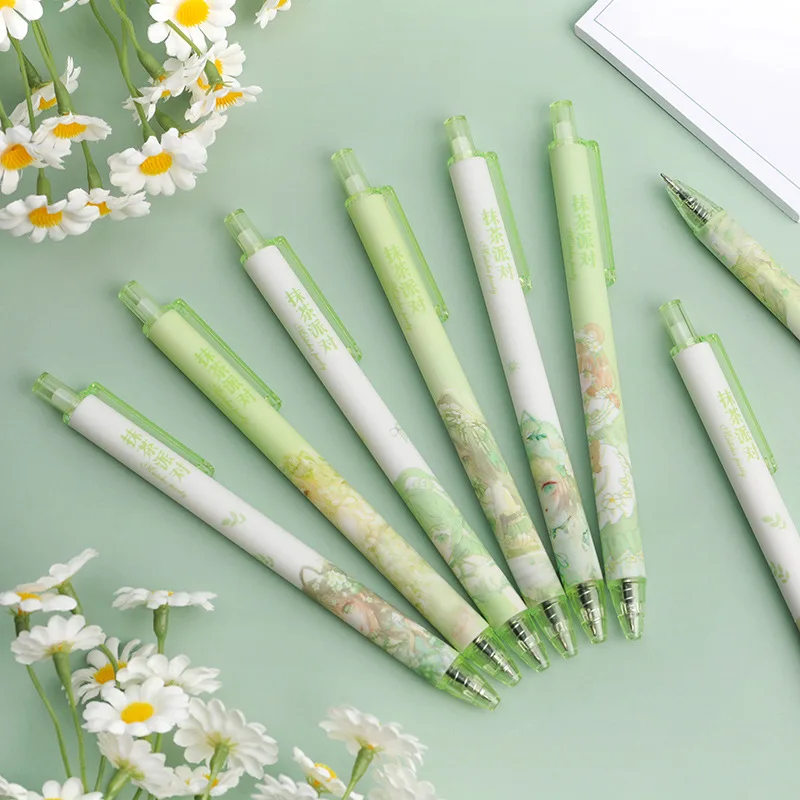 6pcs/set Matcha Party Press Neutral Pen Student Quick-drying Water-based Pen Black Signature Pen Office Supplies
6pcs/set Matcha Party Press Neutral Pen Student Quick-drying Water-based Pen Black Signature Pen Office Supplies