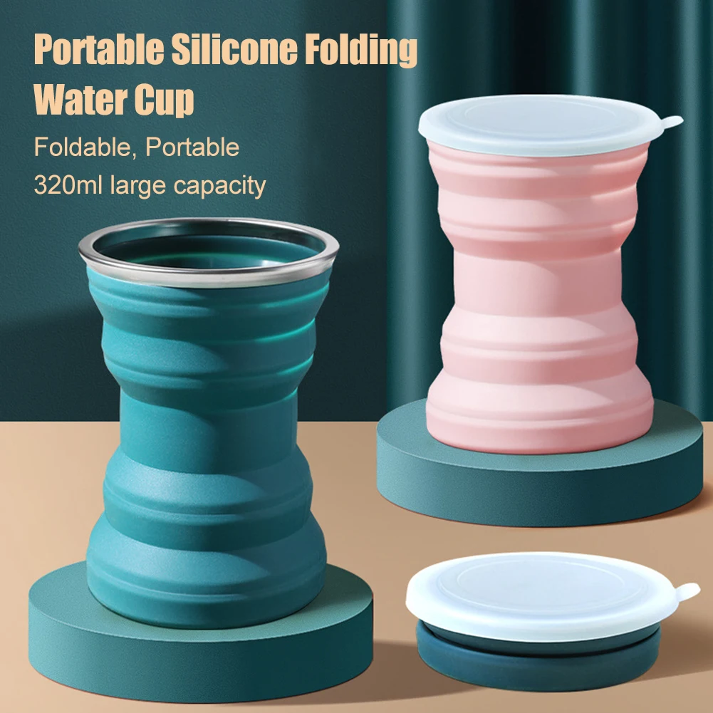 1Pc 320ML Portable Silicone Retractable Folding Cup With Lid Telescopic Collapsible Drinking Cup Outdoor Travel Water Cup
1Pc 320ML Portable Silicone Retractable Folding Cup With Lid Telescopic Collapsible Drinking Cup Outdoor Travel Water Cup