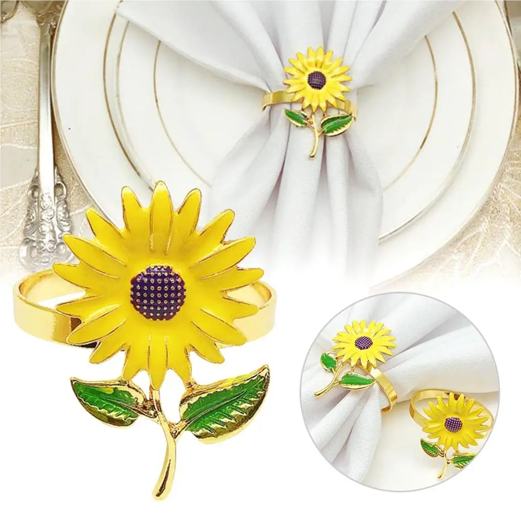 6PCS Sunflower Napkin Buckle Napkin Decoration Fashion Durable Napkin Rings for Weddings Banquets Anniversaries
6PCS Sunflower Napkin Buckle Napkin Decoration Fashion Durable Napkin Rings for Weddings Banquets Anniversaries