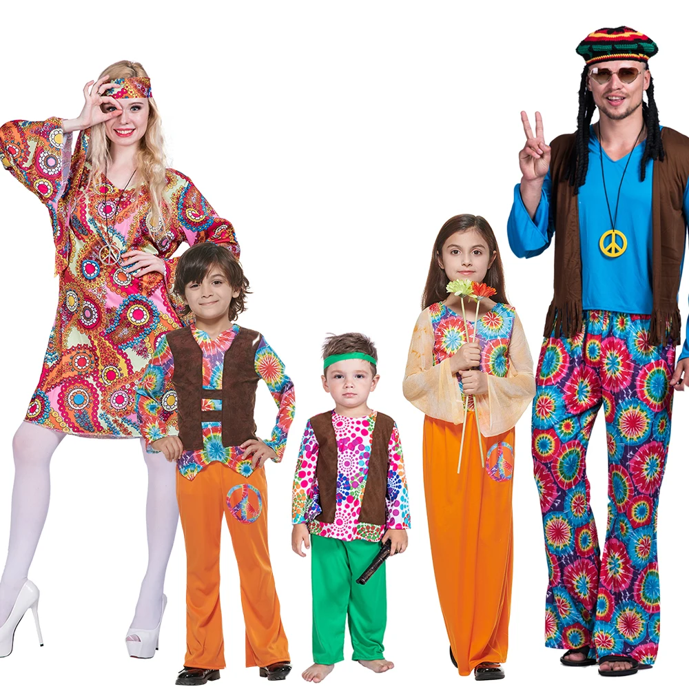 Family Hippie Costume 2021 Halloween Cosplay Kids Peace And Love Costume Flower Fancy Dress Women Cheap Carnival Party
Family Hippie Costume 2021 Halloween Cosplay Kids Peace And Love Costume Flower Fancy Dress Women Cheap Carnival Party