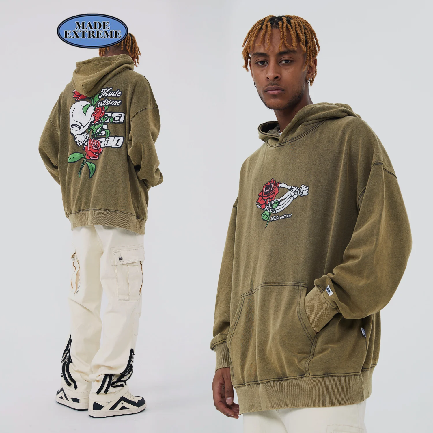 MADEEXTREME Skulls floral graphic hoodie streetwear men retro hoodies harajuku sweatshirts kanye west brown y2k hoodie Couple
MADEEXTREME Skulls floral graphic hoodie streetwear men retro hoodies harajuku sweatshirts kanye west brown y2k hoodie Couple