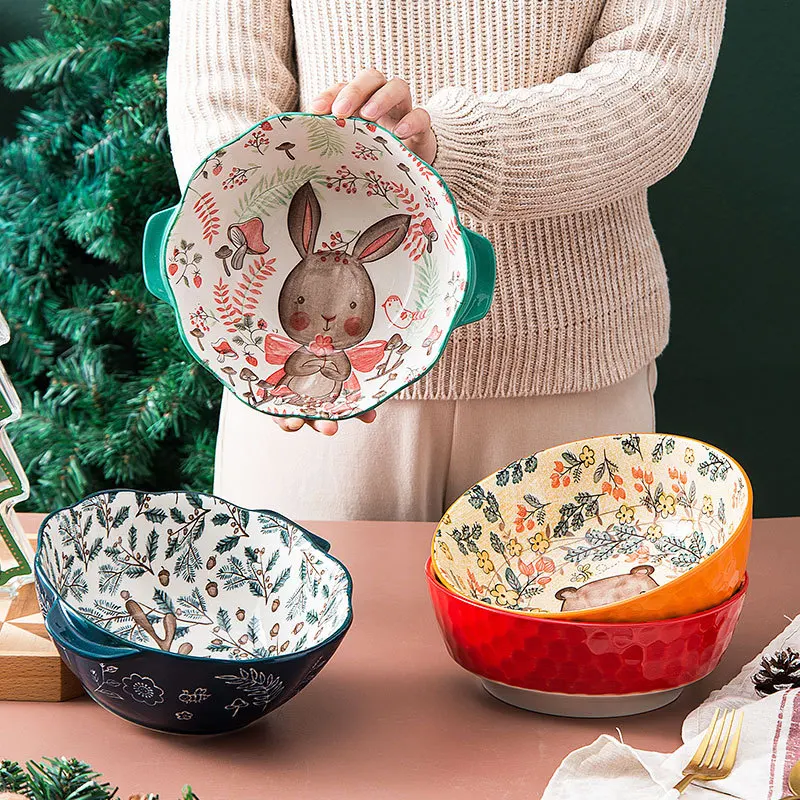 Japanese Cartoon Cute Large Noodle Bowl Tableware Binaural Soup Bowl Large Household Instant Noodle Bowl Ceramic Ramen Bowl
Japanese Cartoon Cute Large Noodle Bowl Tableware Binaural Soup Bowl Large Household Instant Noodle Bowl Ceramic Ramen Bowl