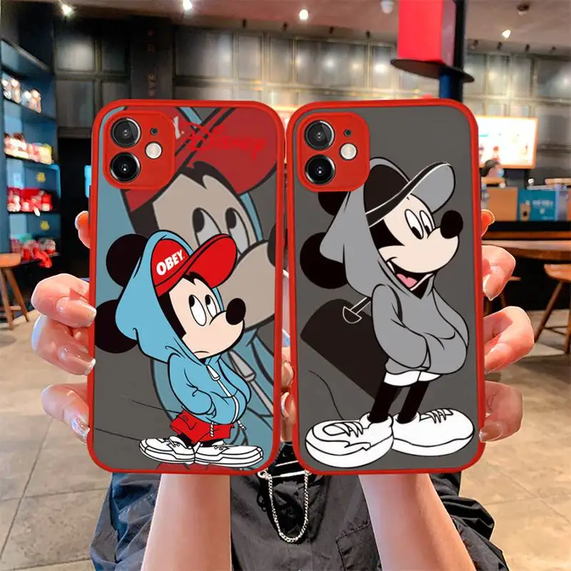Disney Mickey Minnie Mouse Phone Case For iphone 13 12 11 Pro Mini Max XS X 8 7 Plus SE XR Matte Transparent Light red Cover
Disney Mickey Minnie Mouse Phone Case For iphone 13 12 11 Pro Mini Max XS X 8 7 Plus SE XR Matte Transparent Light red Cover