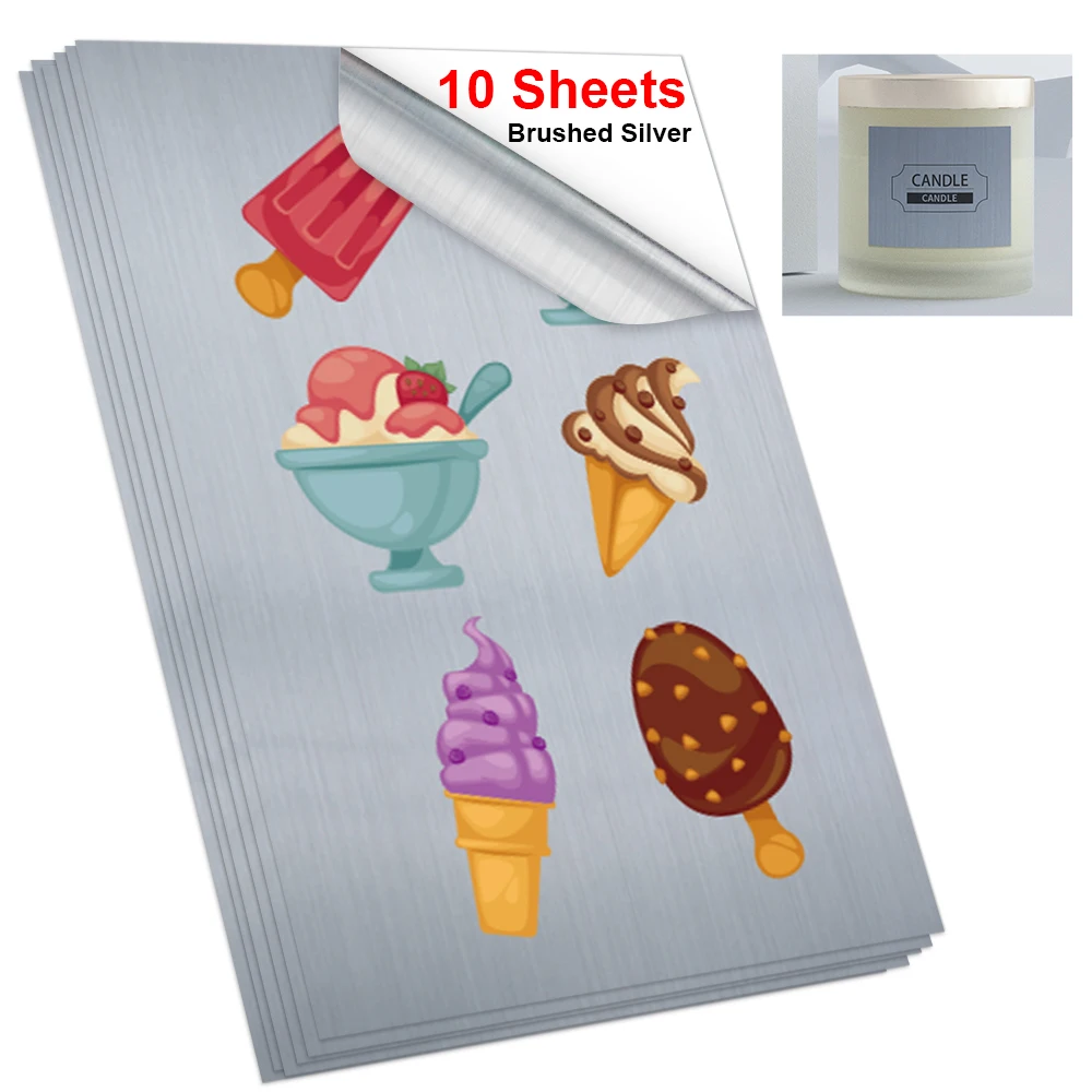 Бумага для принтера A4, 10 листов, самоклеящаяся фотобумага, глянцевая белая полупрозрачная копировальная бумага для струйного принтера