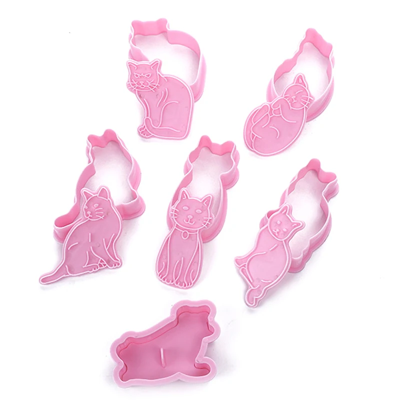 6Set cat plastic Cookie Mold press baking modeling tool flip icing cookie press mold
6Set cat plastic Cookie Mold press baking modeling tool flip icing cookie press mold