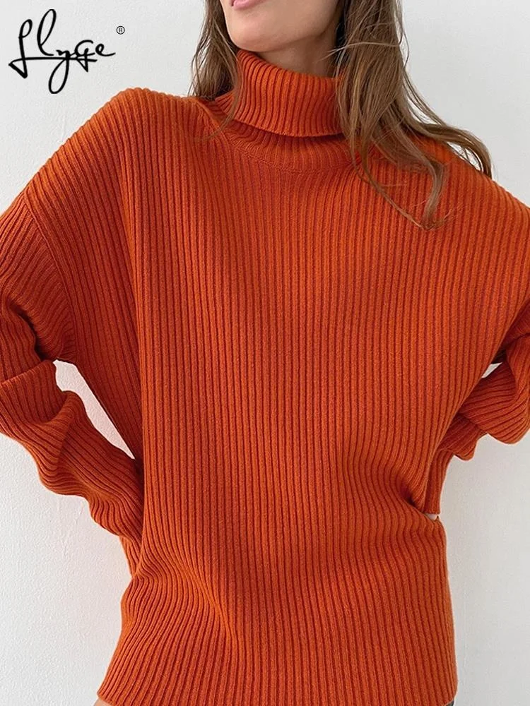 Knitted Women Turtleneck Sweater Oversized Elegant Long Sleeve Autumn Ladies Sweaters Pullover 2023 Winter Basic Fashion Tops
Knitted Women Turtleneck Sweater Oversized Elegant Long Sleeve Autumn Ladies Sweaters Pullover 2023 Winter Basic Fashion Tops