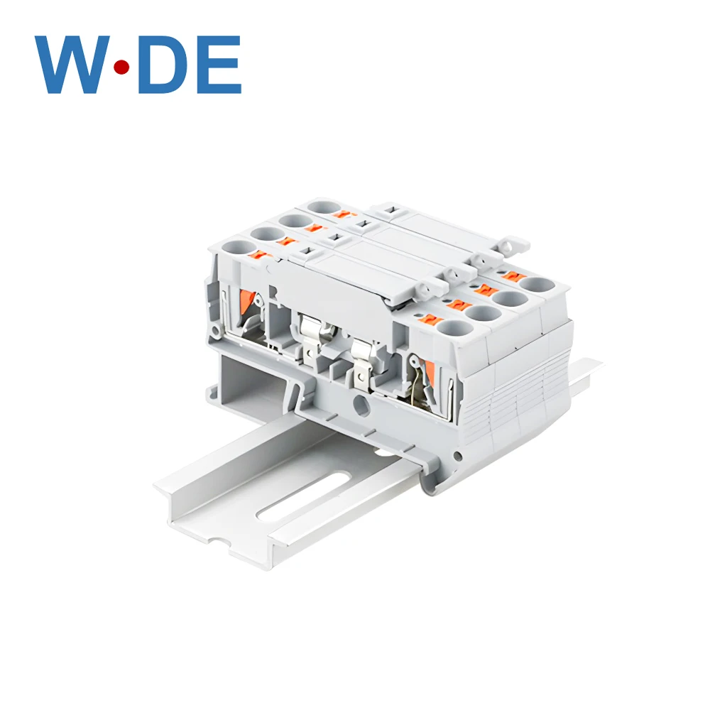 5Pcs Din Rail Terminal Blocks PT 4-HESI Gray Connector Push In Spring Fuse Terminal Block Connector Screwless Fuse Holder
5Pcs Din Rail Terminal Blocks PT 4-HESI Gray Connector Push In Spring Fuse Terminal Block Connector Screwless Fuse Holder