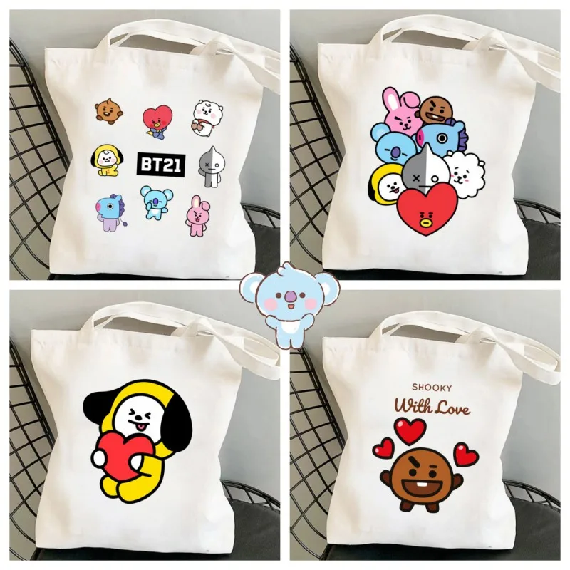 Kpop Bt21 Cartoon Peripheral Canvas Bag Anime Baby Tata Rj Chimmy Cooky Shooky Mang Koay Shoulder Bag Girl Fashion Handbag Gift
Kpop Bt21 Cartoon Peripheral Canvas Bag Anime Baby Tata Rj Chimmy Cooky Shooky Mang Koay Shoulder Bag Girl Fashion Handbag Gift