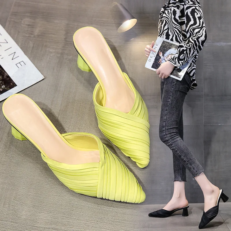 Slippers Casual Shoes Slipers Women Pointed Toe Low Square heel Slides Luxury 2022 Cover Block Fabric Rome Spring PU Fashion Rub
Slippers Casual Shoes Slipers Women Pointed Toe Low Square heel Slides Luxury 2022 Cover Block Fabric Rome Spring PU Fashion Rub