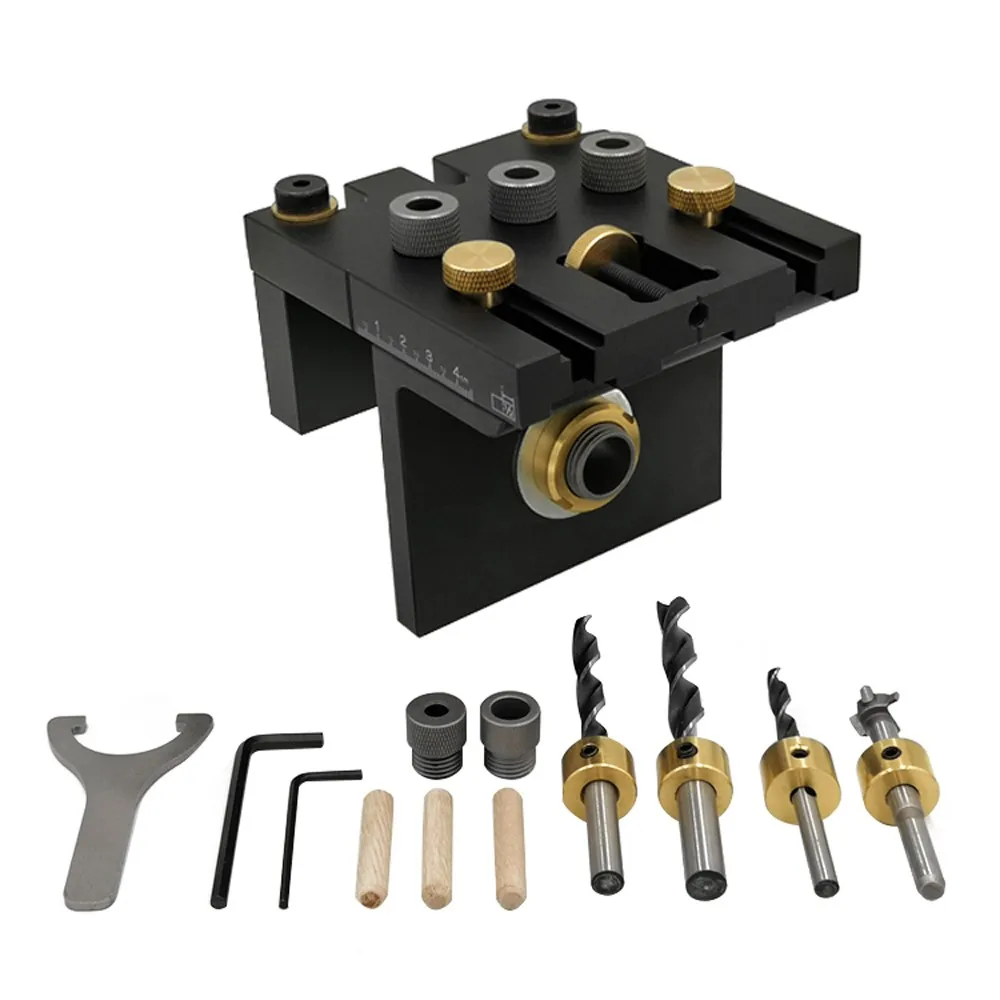 3-in-1 Woodworking Doweling Jig Kit with Positioning Clip Adjustable Drilling Guide
3-in-1 Woodworking Doweling Jig Kit with Positioning Clip Adjustable Drilling Guide