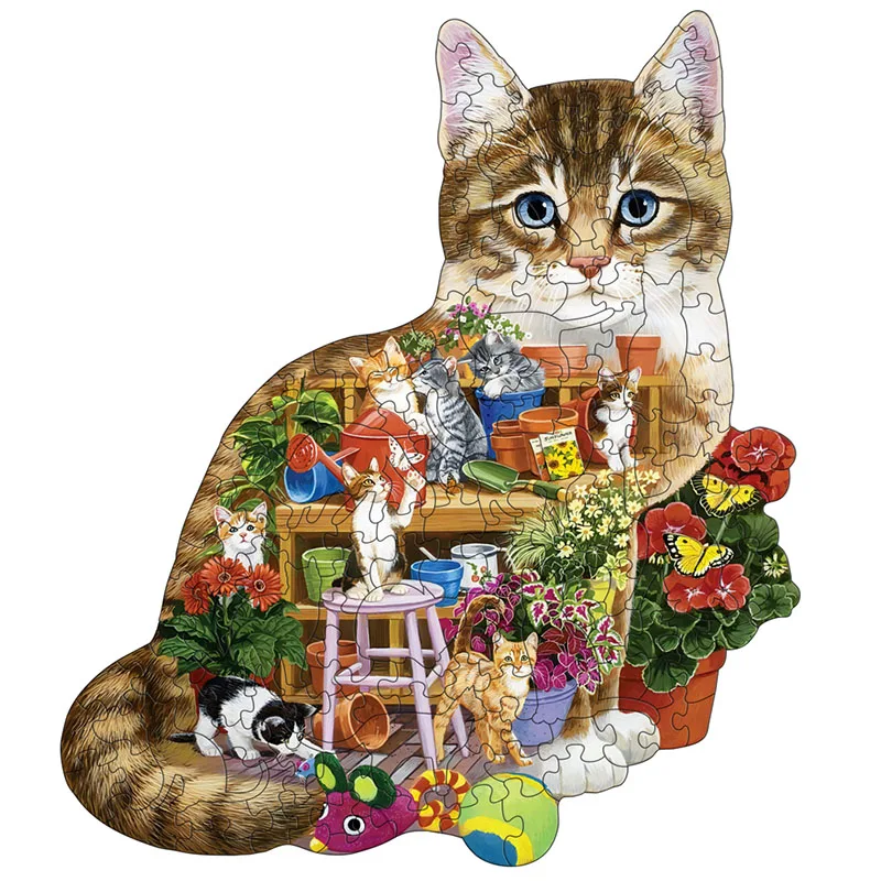 New Colorful Cat Wooden Puzzle Irregular Animal Shaped Piece A3 A4 A5 44 Design Adult Great Gift Box Jigsaw Games Wholesale
New Colorful Cat Wooden Puzzle Irregular Animal Shaped Piece A3 A4 A5 44 Design Adult Great Gift Box Jigsaw Games Wholesale