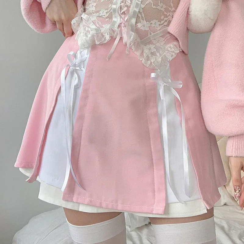 Женская мини-юбка со шнуровкой, в стиле Харадзюку
Женская мини-юбка со шнуровкой, в стиле Харадзюку