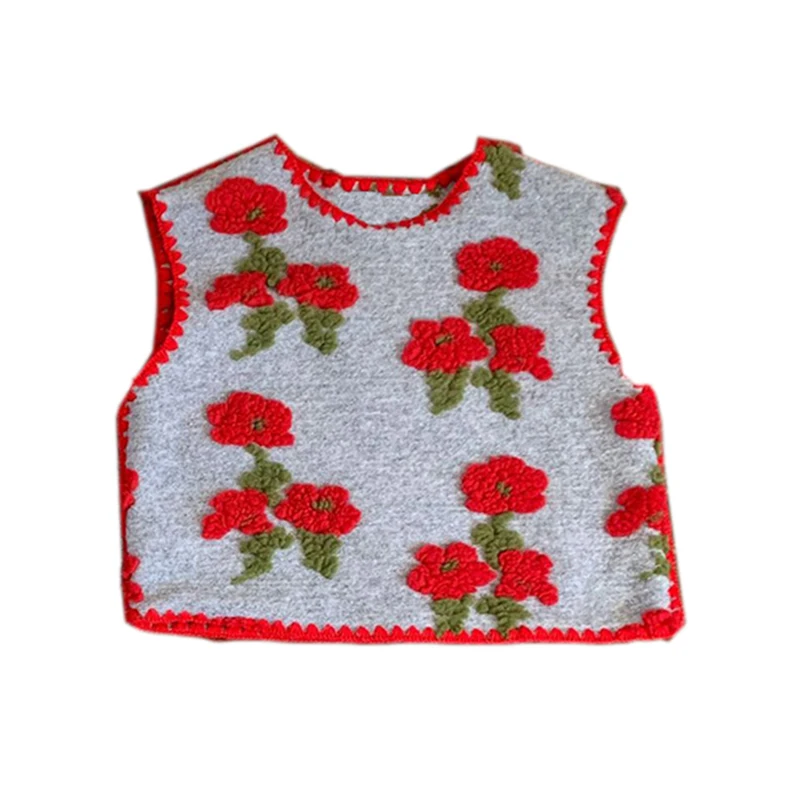 2022 Autumn Sleeveless Knitted Vest Flower Pattern Cute Casual Kid Clothes Children Clothes For 2-6 Years
2022 Autumn Sleeveless Knitted Vest Flower Pattern Cute Casual Kid Clothes Children Clothes For 2-6 Years