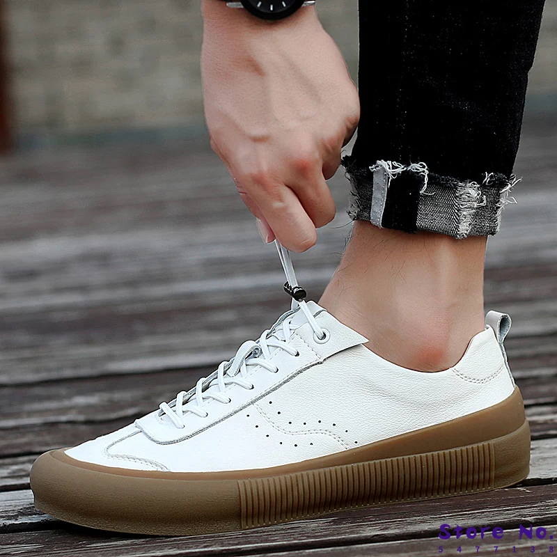 Genuine Leather Men's Shoe, High Quality Original Men's Footwear for Autumn, Simple White Casual Shoe, Comfortable Flat Sneakers
Genuine Leather Men's Shoe, High Quality Original Men's Footwear for Autumn, Simple White Casual Shoe, Comfortable Flat Sneakers