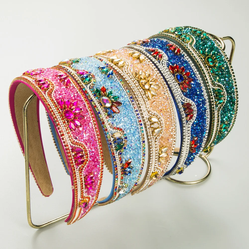 Colorful Rhinestone Flower Wide Hairband Headband Adult Hair Accessories Hair Jewley
Colorful Rhinestone Flower Wide Hairband Headband Adult Hair Accessories Hair Jewley