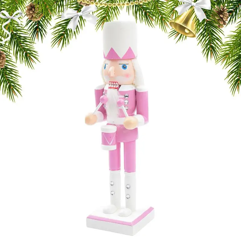 

Pink Nutcracker Traditional King Soldier Figures Nutcracker Decorations Wooden Collectible Nutcracker Figures Ornament For